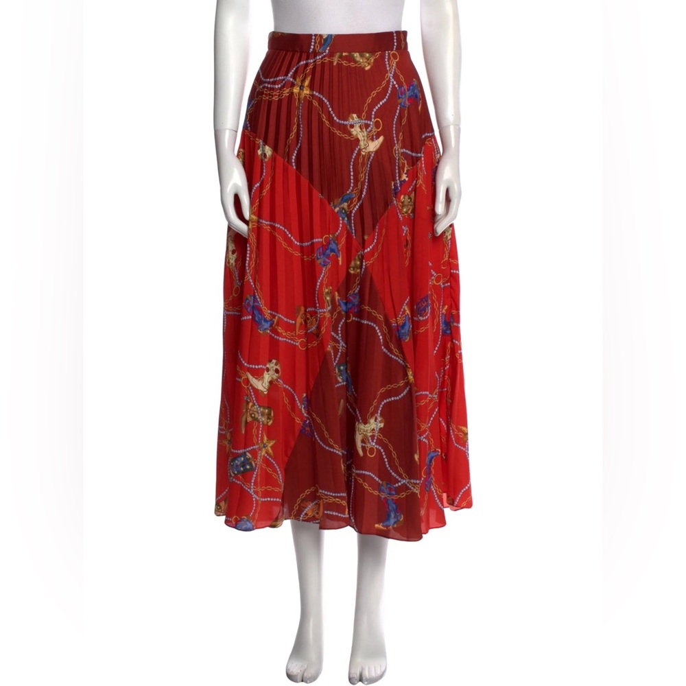 SANDRO printed midi length skirt.